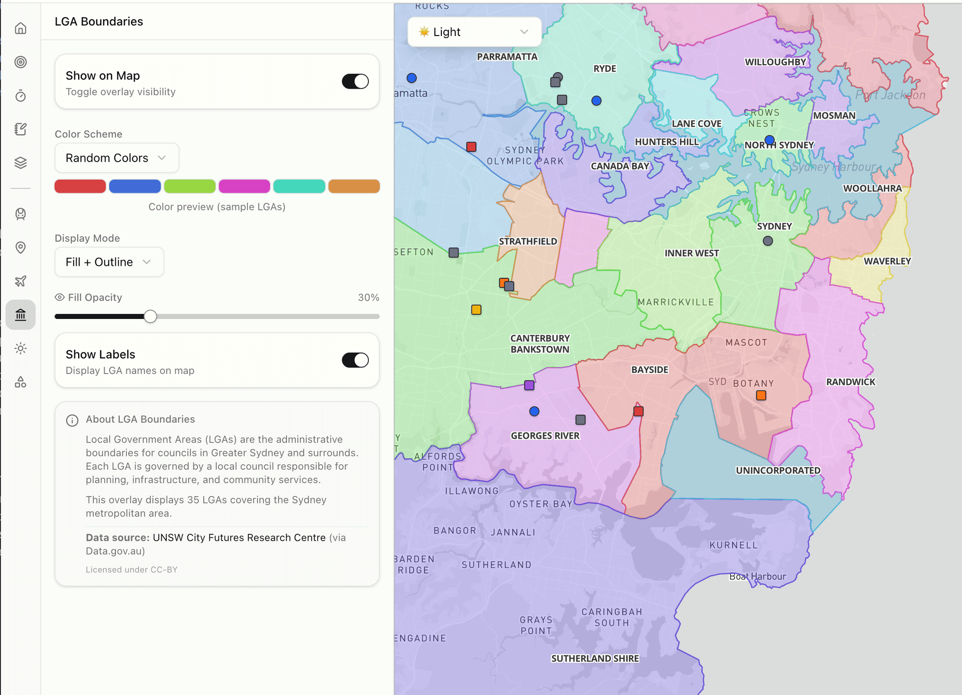 LGA Boundaries configuration