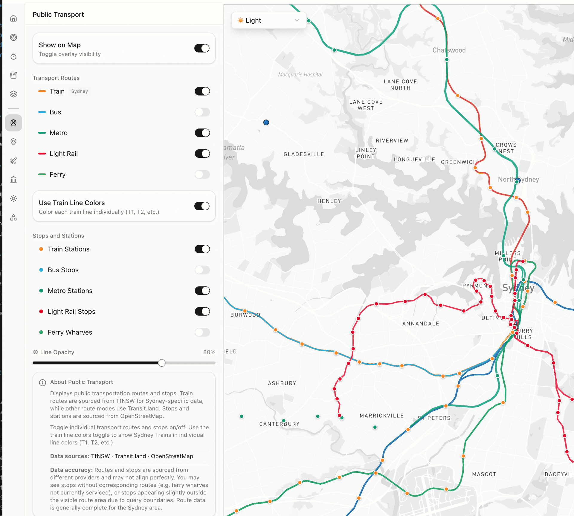 Public Transport configuration